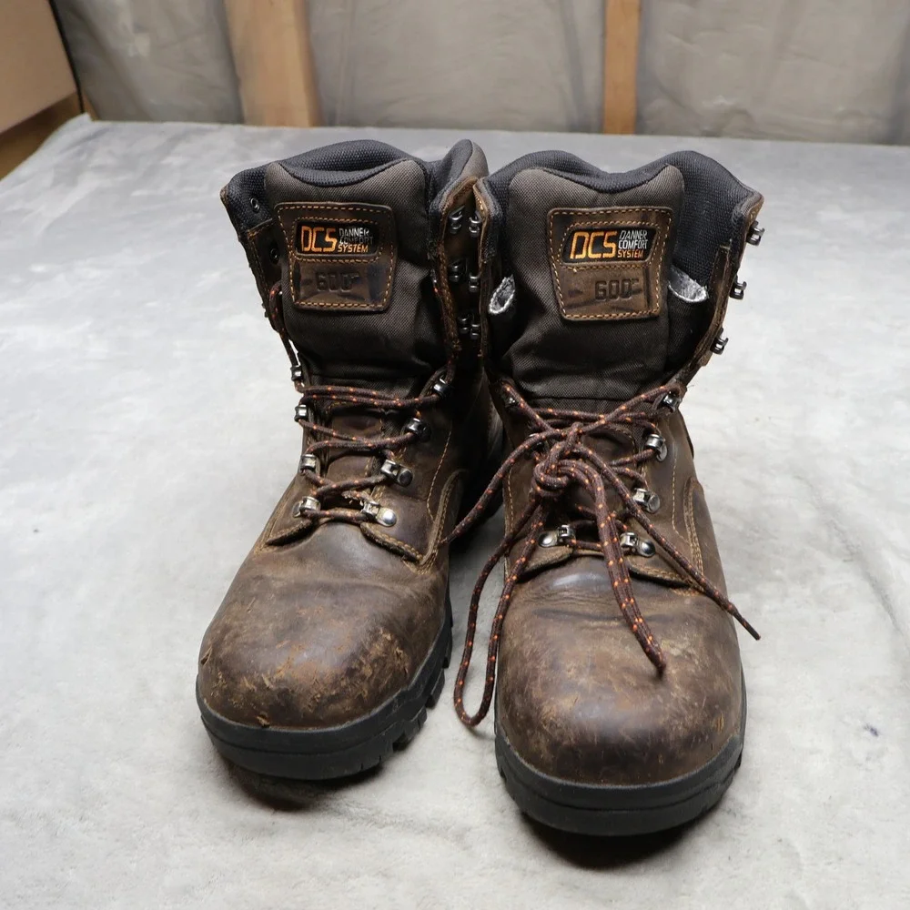 Danner Mens 9 Work Boots Brown Crafter 8 Leather Waterproof 800g Insulated Trail